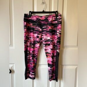 Avia Pink and Black Patterned Leggings